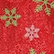 20" Red Metallic & Snowflake Print Mini Tree Skirt